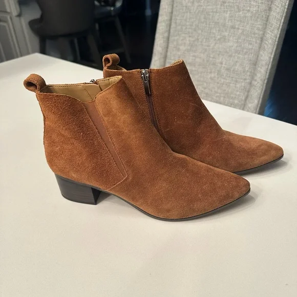 Brown Suede Ankle Boots - Picture 2 of 5
